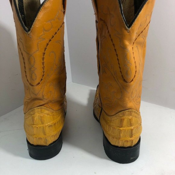 MENS VINTAGE GRANO DE ORO YELLOW LEATHER - Picture 6 of 12